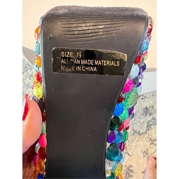 Haus of Price Women’s Size 7.5 Dazie Stilettos Multicolor Bling Designer Heels - Picture 6 of 16